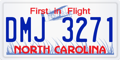 NC license plate DMJ3271