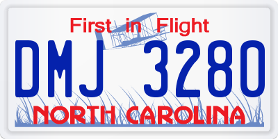 NC license plate DMJ3280