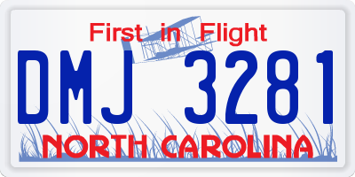 NC license plate DMJ3281