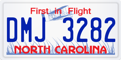 NC license plate DMJ3282