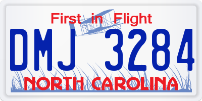 NC license plate DMJ3284