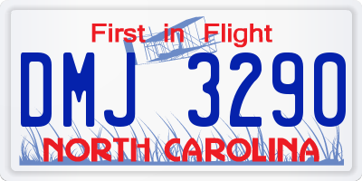 NC license plate DMJ3290
