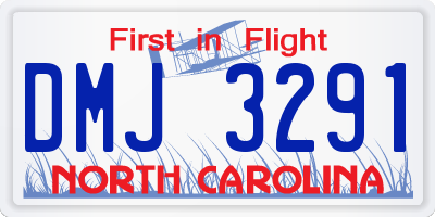NC license plate DMJ3291