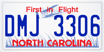 NC license plate DMJ3306
