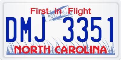 NC license plate DMJ3351