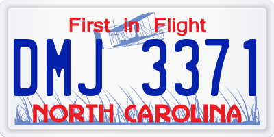 NC license plate DMJ3371