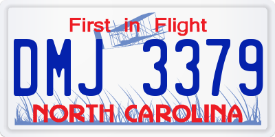 NC license plate DMJ3379