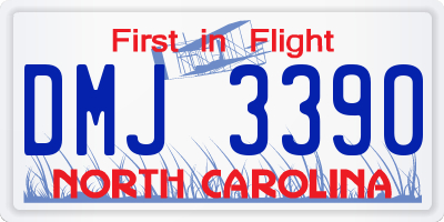 NC license plate DMJ3390