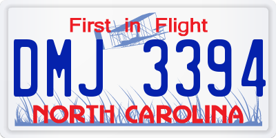 NC license plate DMJ3394