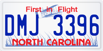 NC license plate DMJ3396