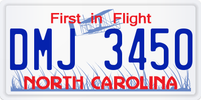 NC license plate DMJ3450