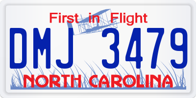 NC license plate DMJ3479