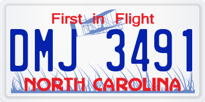 NC license plate DMJ3491
