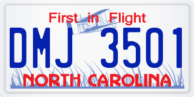 NC license plate DMJ3501