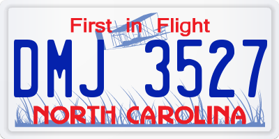NC license plate DMJ3527