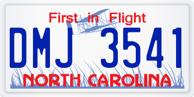 NC license plate DMJ3541