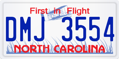 NC license plate DMJ3554
