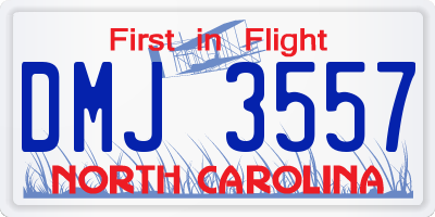 NC license plate DMJ3557