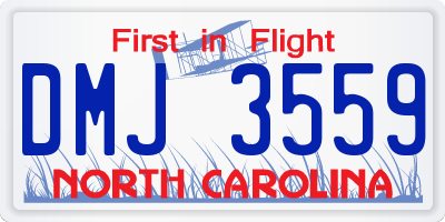 NC license plate DMJ3559