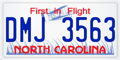 NC license plate DMJ3563