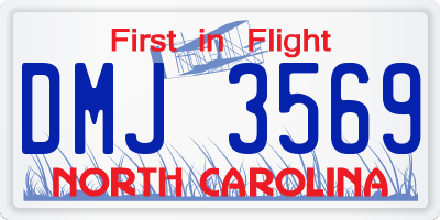 NC license plate DMJ3569