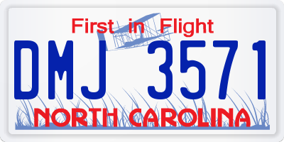 NC license plate DMJ3571