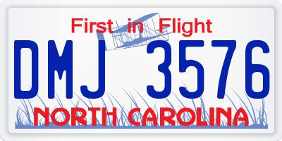 NC license plate DMJ3576