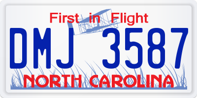 NC license plate DMJ3587