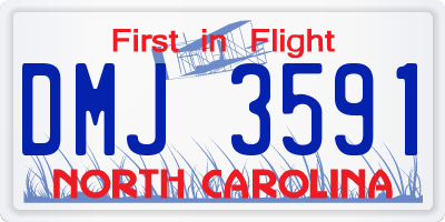 NC license plate DMJ3591