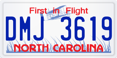 NC license plate DMJ3619