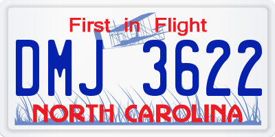 NC license plate DMJ3622