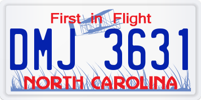 NC license plate DMJ3631