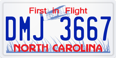 NC license plate DMJ3667