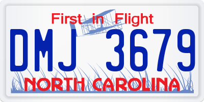 NC license plate DMJ3679