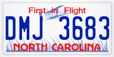 NC license plate DMJ3683