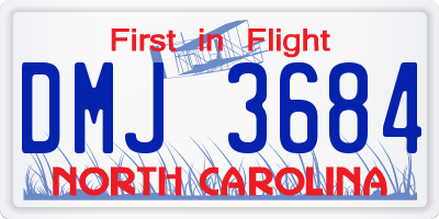 NC license plate DMJ3684