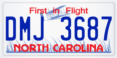 NC license plate DMJ3687
