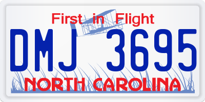 NC license plate DMJ3695