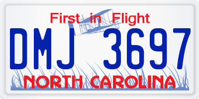 NC license plate DMJ3697