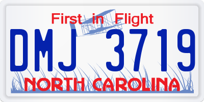 NC license plate DMJ3719
