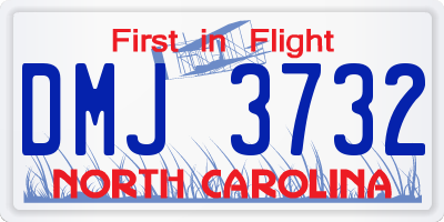 NC license plate DMJ3732