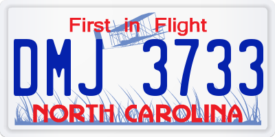 NC license plate DMJ3733