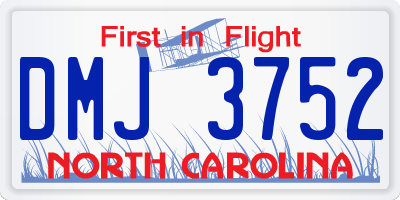 NC license plate DMJ3752