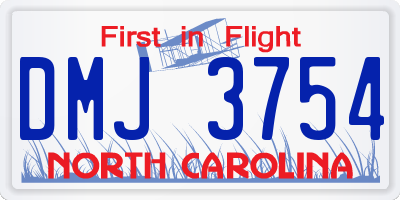 NC license plate DMJ3754