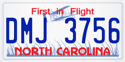NC license plate DMJ3756