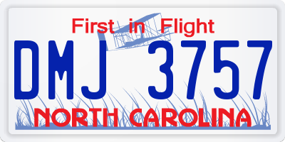 NC license plate DMJ3757