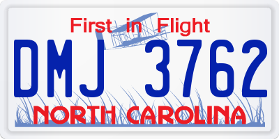 NC license plate DMJ3762