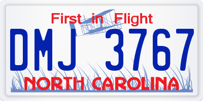 NC license plate DMJ3767