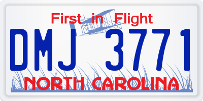 NC license plate DMJ3771