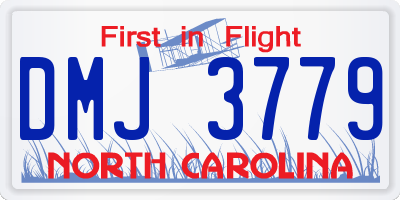 NC license plate DMJ3779